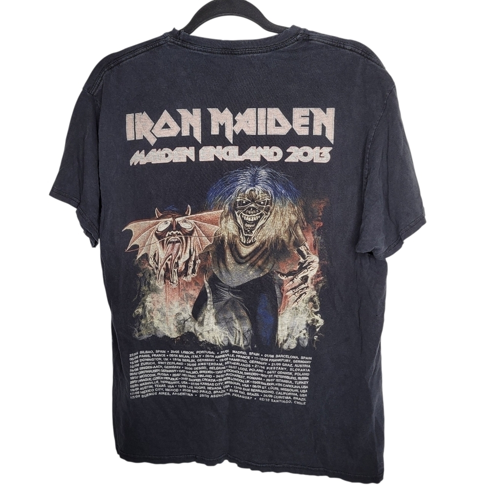 Iron Maiden Maiden England 2013 Tour T-Shirt Mens Size Medium RARE - Picture 2 of 6